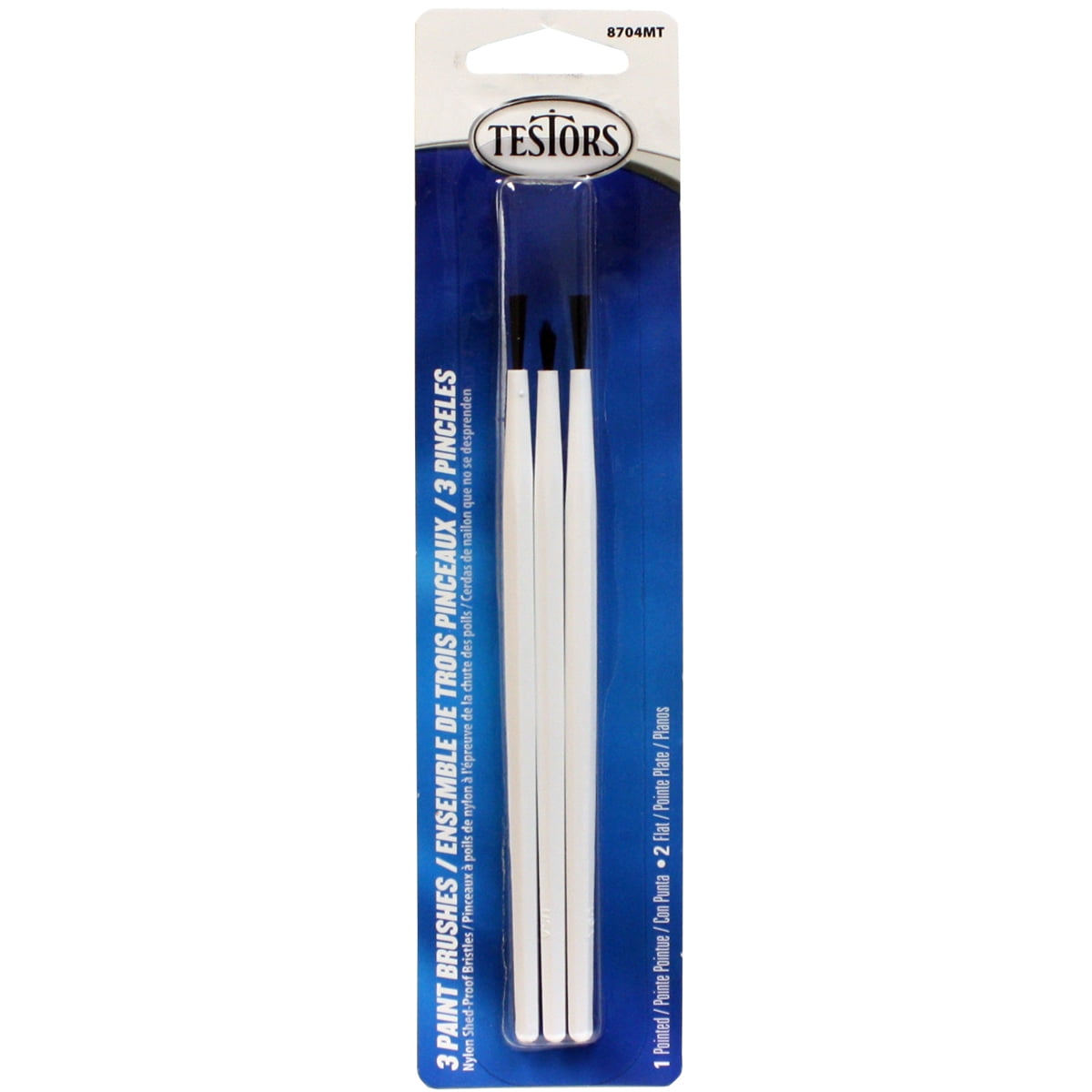 TESTORS T8704 BROAD/FINE-BRUSH SET 3/PKG