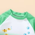 thumbnail image 3 of Younger Tree Toddler Baby Boys Swimsuits Trunk Rashguard Long Sleeve Top Shorts Two Pieces Bathing Suit Swimwear Outfit for 7-8T, 3 of 7