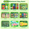 thumbnail image 2 of Juguete Montessori Busy Board Asten para niños de 4 años, color verde, 2 of 7