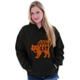 thumbnail image 5 of Vintage Halloween Scaredy Cat Cute Hoodie Sweatshirt Women Brisco Brands L, 5 of 6