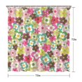 thumbnail image 5 of Waterproof Beautiful Colorful Floral Shower Curtain 72x72 Inch Boho Style Polyester Unique Shower Curtain for Bathroom Hotel Home Decor with 12 Plastic Hooks, 5 of 5