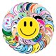 thumbnail image 1 of Stickers Wercokt 50 piezas con caritas sonrientes de PVC impermeable, 1 of 7