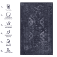 thumbnail image 5 of Black Washable Rug 4x6 Area Rug (Black+Gray, 4' x 6'), 5 of 5