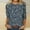 Multicolor, variant on Trushirt Womens Tops 3/4 Sleeve Print Casual Crew Neck Fall Winter Multicolor Going Out Tops for Women Size M