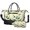 Border Collie and Samoyed, variant on Irish Setter and Floral Beige Pattern 2 Piece Travel Bag Set, Camping Weekend Bag with Shoe Compartment, Detachable Shoulder Strap Gift Ideas for Work Picnic Beach Travel