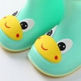 thumbnail image 5 of KPOPLK Kids Rain Boots Toddler Boys Girls Lightweight Easy-On Rubber Boots Waterproof with Pull Handles Cute Animal Print(Mint Green,6.5), 5 of 5
