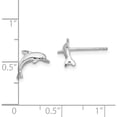 thumbnail image 4 of Sterling Silver Polished Dolphin Post Earrings (Width 10) (Length 9.4) - Jbsp, 4 of 5