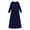 Navy, variant on Tiijoy Girls Long Sleeve Scoop Neck Maxi Dress Kids Solid Casual Princess Dress, Sizes 5-6