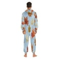 thumbnail image 6 of 1 Piece Adult Onesie Pajamas Cozy & Loose-Fit Sleepsuit Loungewear with Pockets Autumn Maple Leaves XXX-Large, 6 of 7