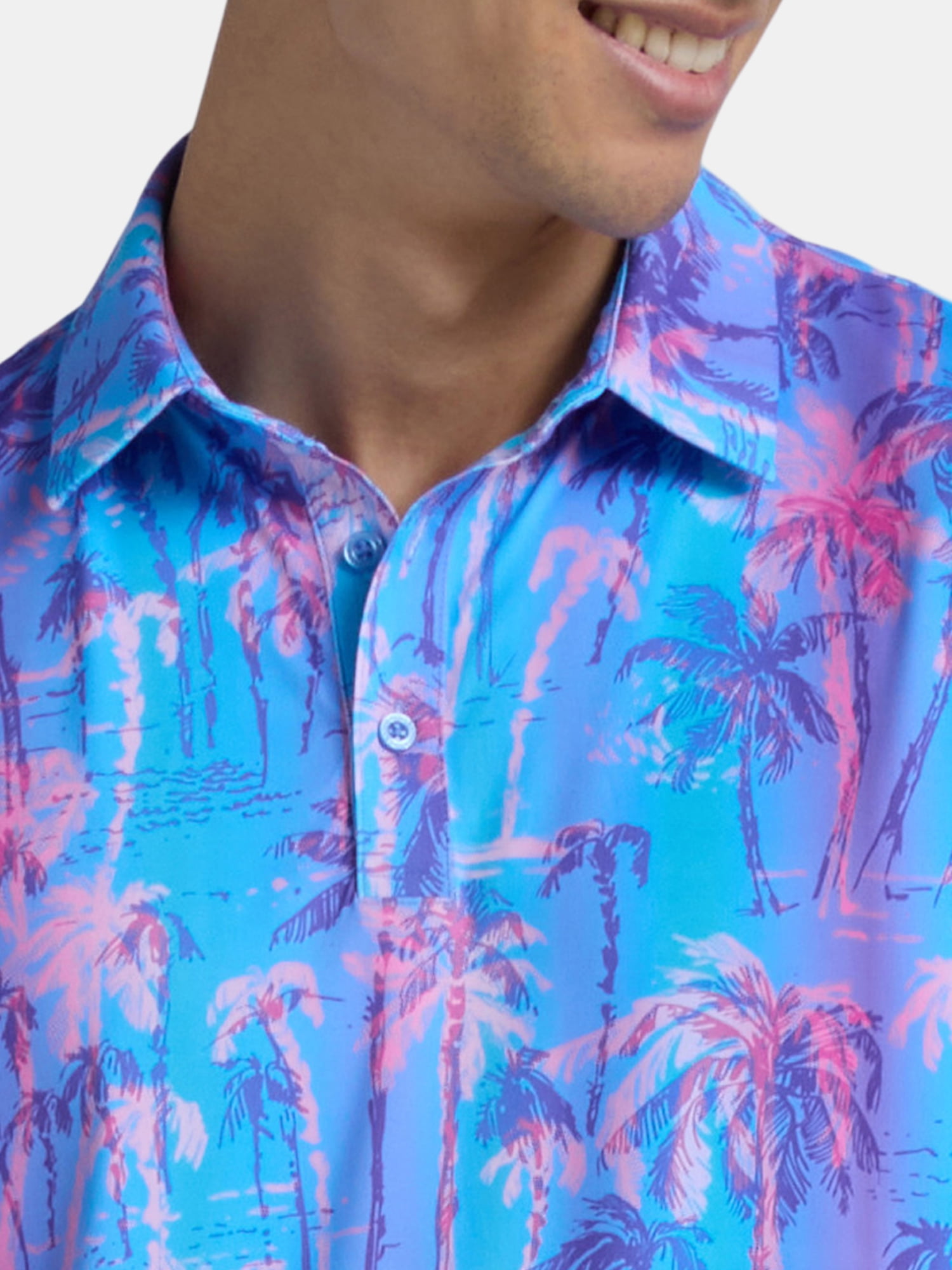 Birdie Bound Men's and Big Men's Novelty Print Golf Polo Shirt, Sizes S-5XL
