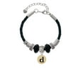 thumbnail image 2 of Delight Jewelry Goldtone Disc 1/2'' Initial - d - Daughter Celtic Knot Leather Bead Bracelet, 7"+2" Extender, 2 of 4