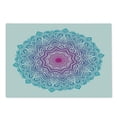 thumbnail image 2 of Mandala Cutting Board, Round Floral Starry Pattern with Soft Aqua Color Theme, Decorative Tempered Glass Cutting and Serving Board, Large Size, White Pink and Blue, by Ambesonne, 2 of 5