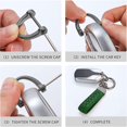 thumbnail image 4 of HAHDAXIA Genuine Leather Car Keychain with 2 Key Rings,Car Fob Key Keychain Holder with Anti-Lost D-Ring for Men Women, 4 of 6