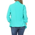 thumbnail image 4 of Women's Woven Casual Relaxed Fit Open Front Blazer Jacket, 4 of 5