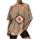 thumbnail image 1 of Blusa de manga corta con estampado de cuello redondo informal para mujer a la moda, Tops de verano OAVQHLG3B Store lin121212, 1 of 3