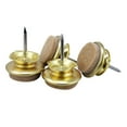 thumbnail image 2 of Shepherd Felt Gard Nail-on Swivel Furniture Glides for Angled Legs Brass Beige 1 in Round 4 Count, 6-Pack, 2 of 8