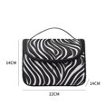 thumbnail image 1 of FUDEAM-Bolsa de cosméticos portátil de piel para mujer, bolso de mano multifuncional, organizador de viaje, estuche de maquillaje impermeable, Zebra Fivean unisex, 1 of 2