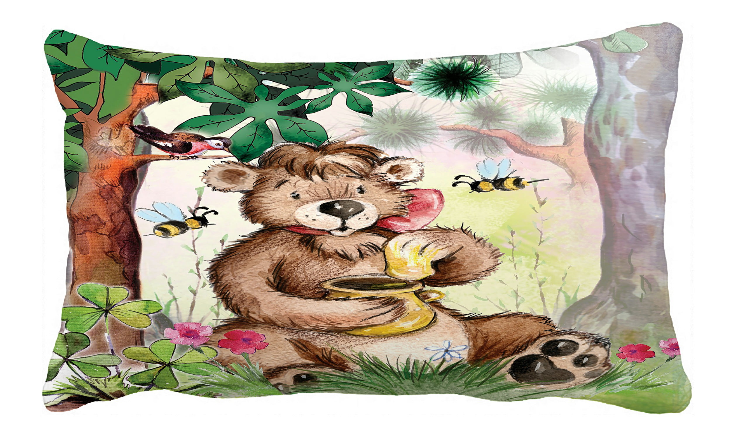 ABPHQTO Bear Eats Honey Pillow Case Pillow Cover Pillow Protector Two