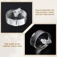 thumbnail image 4 of 2Pcs Clear Acrylic Ring Holder Oval Ring Holder Blocks with Clip Ring Showcase Display Holder Rings Stand Jewelry Storage Organizer Display Riser Stand for Jewelry Ring, 4 of 9