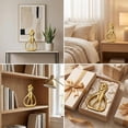 thumbnail image 5 of NYSCURE Nordic 5.2 Inch Valentine's Day Resin Golden Love Statue Romantic Elegant Couple Sculpture Home Decor Shelf Figurine Gifts, 5 of 11
