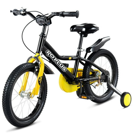 Goplus 12'' Kids Bicycle Outdoor Sports Bike W/ Training Wheel Brakes Boys Girls Cycling