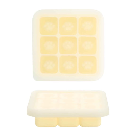 Ice Cube Tray with Lid and Bin,Silicone Plastic Ice Cubes Trays for Freezer with Box/Container,Stackable with Storage Iced Bucket Kits,9 Compartment Ice Molds for Soup,Food,Cocktail,Coffee