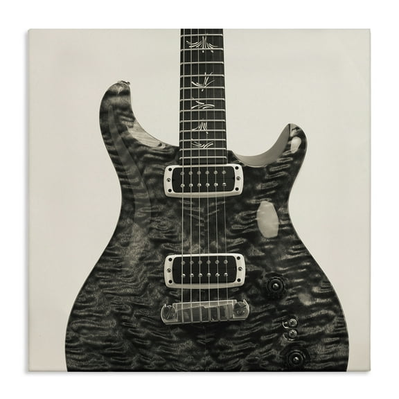 Stupell Industries Wave Patterned Guitar Entertainment Photography Wrapped Canvas Art Print Wall Art, 17 x 17