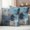 Blue Gray White, variant on Teal Grey Outdoor Waterproof Pillow Covers, Modern Oil Painted Abstract Art Aesthetics Decorative Square Throw Pillowcase Sofa Cushion Sham for Patio/Couch/Chair, 18"x18" 2 Pack