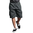 thumbnail image 5 of G-Style USA Men's Solid Fleece Cargo Shorts DFP1 - Charcoal - Medium, 5 of 5