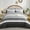 Grey White, variant on 7 Pieces King Size Grey White Geometric Boho Striped Bedding Set, Soft Microfiber All Season Complete Bed Kit with Sheets and Pillowcases