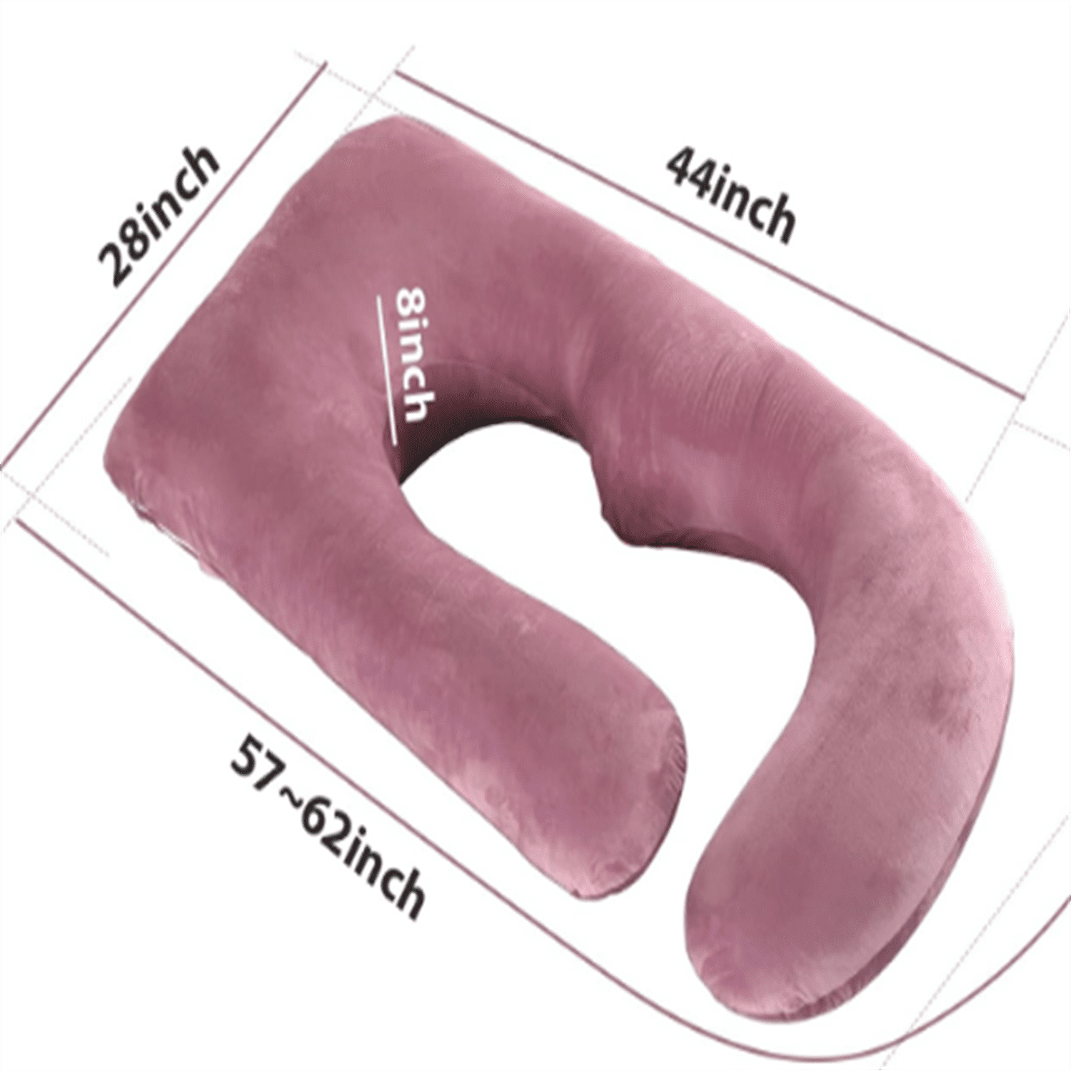 Pregnancy Pillow,57 inches U Shaped Maternity Pillow with Removable Cover Full Body Pillow Support for Back, HIPS, Legs, Belly (Cameo)