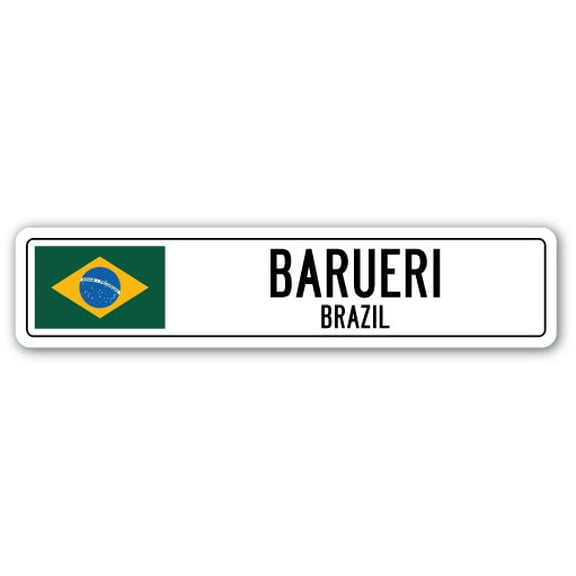 BARUERI BRAZIL Street Sign Brazilian flag city country road wall gift