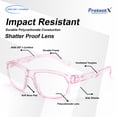 thumbnail image 4 of ProtectX Stylish Anti-Fog & Scratch-Resistant Safety Glasses, UV Protection goggles, Anti-Impact Lightweight Glasses for Men＆Women Pink Clear, 4 of 7