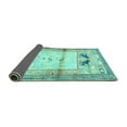 thumbnail image 2 of Ahgly Company Indoor Square Animal Turquoise Blue Traditional Area Rugs, 3' Square, 2 of 4