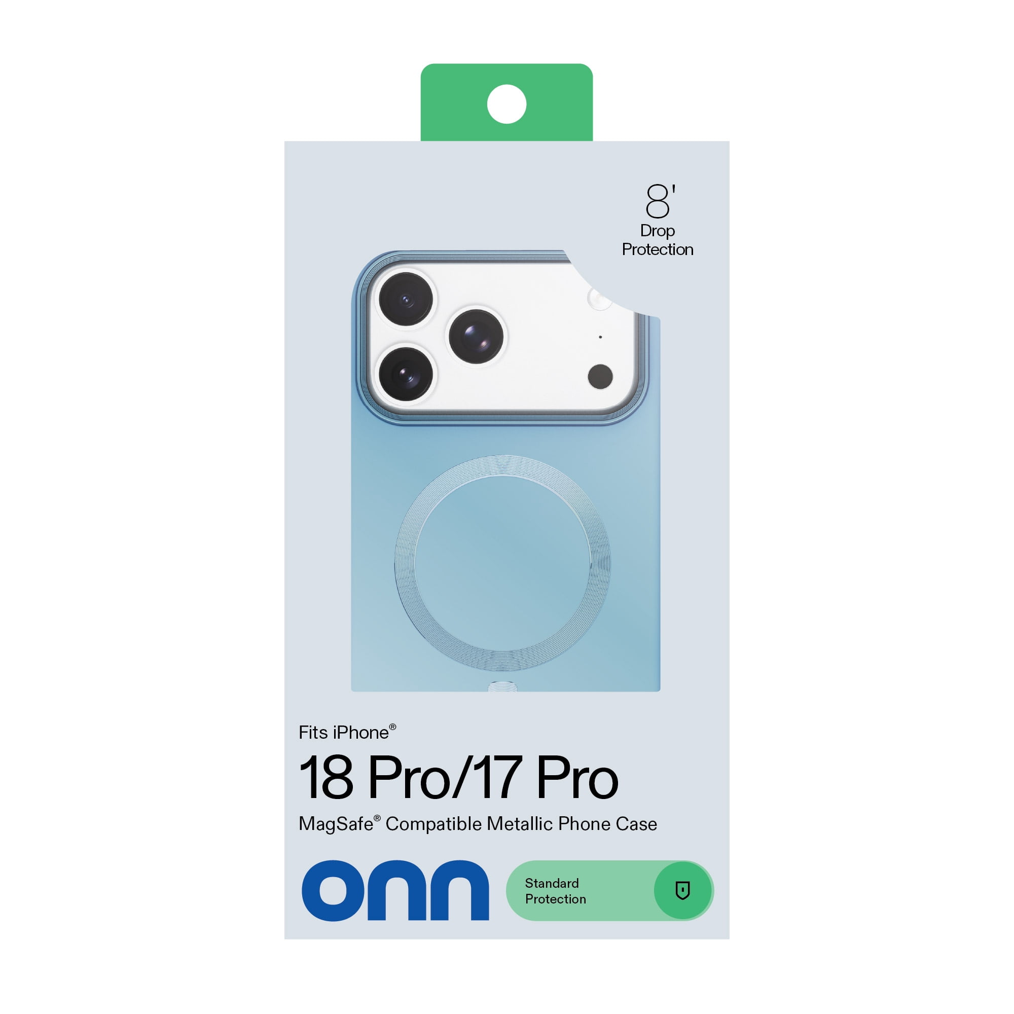 onn Soft Touch Phone Case for iPhone 18 Pro / 17 Pro, MagSafe Compatible - Blue