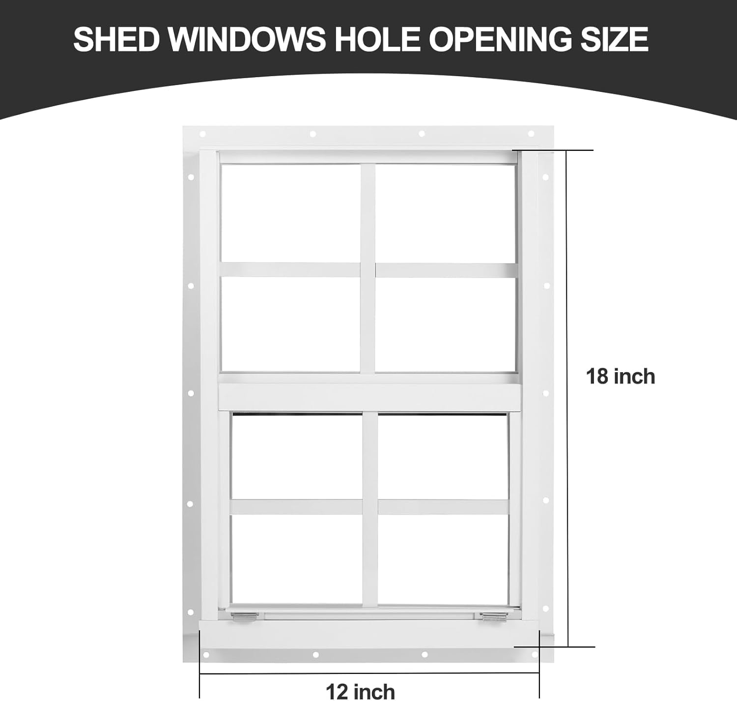 Screen House 2 Pack Shed Windows 18x27 - Flush Mount Black Windows With ...