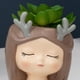 thumbnail image 5 of Maceta de plantas suculentas, figura de niña de dibujos animados, jarrón de bonsái, decoración púrpura Sywqhk Libre de BPA, 5 of 6