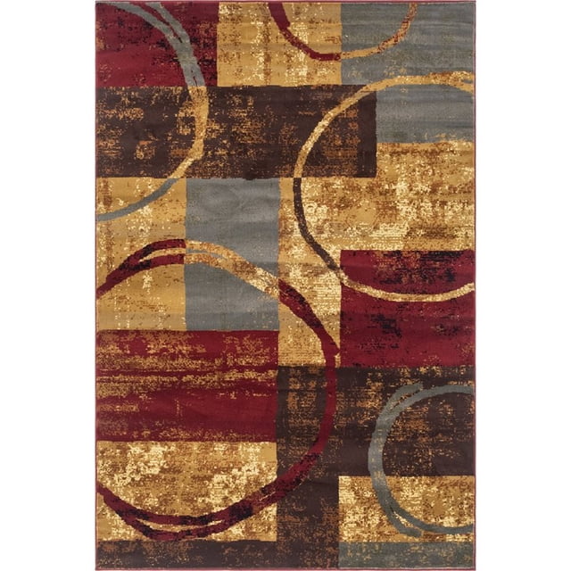 Unique Loom Barista Urban Geometric Area Rug 6' x 9' Rectangular Multi/Beige