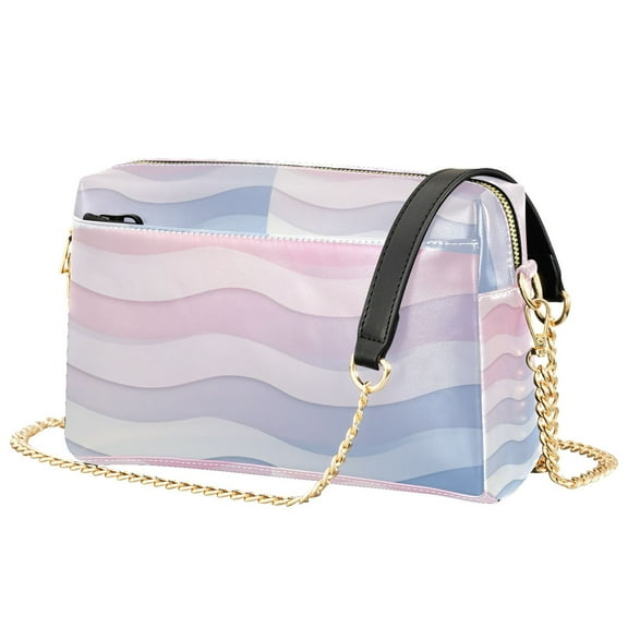 FORMRS Women Crossbody Purse with Chain Strap Vegan Leather Shoulder Handbag, Light Blue Gradient