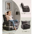 thumbnail image 6 of Oversized Recliner Chairs with Heat and Massage - 360° Swivel Lazy Recliner Chair for Adults- Manual Rocking Chair with Remote Control for Living Rooms,Bedrooms and Nurseries, 6 of 8