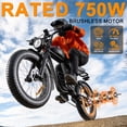 thumbnail image 3 of Electric Bike for Adults, 750W Motor,Max 28MPH ,60Mile, 20"x4" Fat Tire, E Mountain Bike, 48V/20AH Battery,UL2849,Fit for 18+, 3 of 10