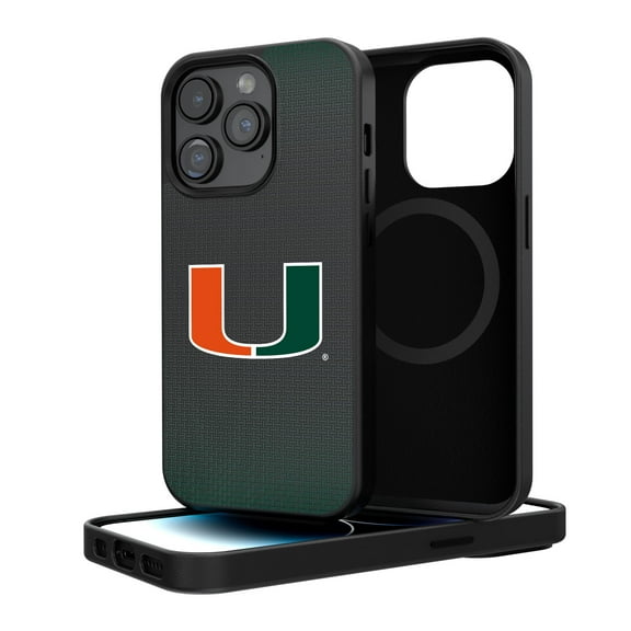 Miami Hurricanes Linen Logo iPhone Magnetic Bump Case