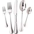 thumbnail image 1 of Juego de cubiertos de 5 piezas, juego de vajilla de acero inoxidable 18/10 plateado, juego de cubiertos plateados, utensilios de cena (2 tenedores, 2 cucharas, 1 cuchillo) (acabado cromado) MFZFUKR CJWUS-5256, 1 of 8