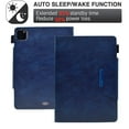 thumbnail image 4 of Dteck Rugged Case For iPad Pro 11 inch 2024, Magnetic Leather Smart Case Card Slots Wallet Shockproof Rubber Kickstand Cover for iPad Pro 11" 2024,Blue, 4 of 7