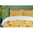 thumbnail image 4 of Ambesonne African Duvet Cover Sets, Quirky Art Forms, 2-Queen, Sand Brown Ginger, 4 of 7