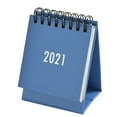 thumbnail image 1 of Injueey Calendario de escritorio 2021, en inglés, calendario mensual anual, organizador de Agenda Cuadernos de escritura y cuadernos de bocetos azul, 1 of 1