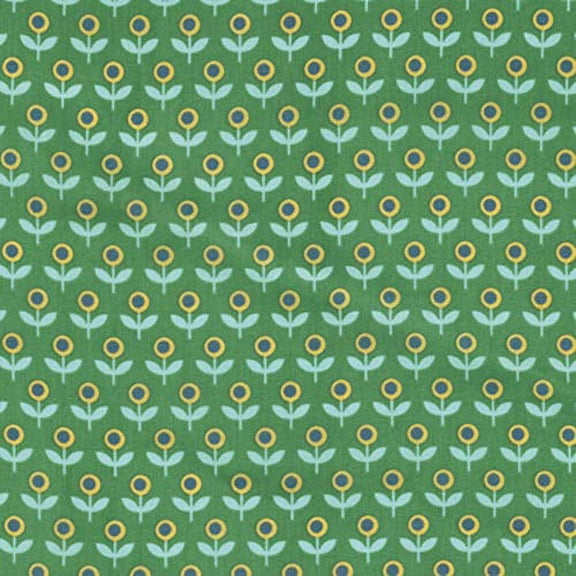 Joel Dewberry VOJD014 Modernist Tulip March Emerald Cotton Voile Fabric by Yard