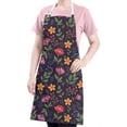 thumbnail image 5 of Pioneer Flower Floral Print Pattern Apron for Women and Men, Cotton Linen Waterproof with Pockets, Adjustable, 33x27 Inch for Kitchen, Gardening, BBQ, Salon, 5 of 6