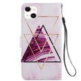 thumbnail image 7 of 2021 iPhone 13 Mini Case (5.4 Inch) - TECH CIRCLE Synthetic Leather/Silicone Flip Cute Wallet Case with [Card Holders] Slim Fit Lightweight Fold Stand Folio Cover (Triangle Marble), 7 of 7