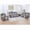 Grey-Couch+Loveseat+Recliner, variant on Faux Leather Power Recliner Sofa Set, Home Theater Seating with LED Base Light, Cup Holders & Storage Console, Living Room Reclining Couch for Movie Room Grey